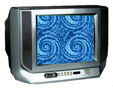 blue swirl in tv
